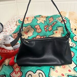 Forever 21 Black Leather Shoulder Bag